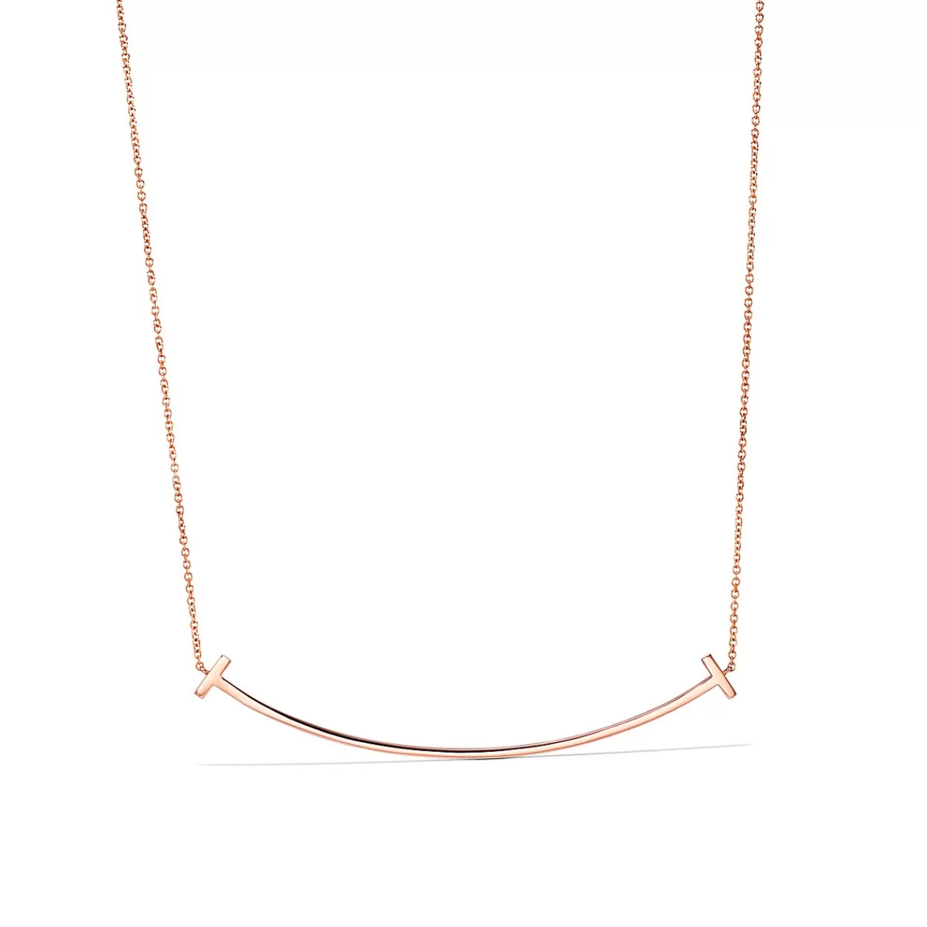 Tiffany & Co. 18K Rose Gold and Diamond Tiffany T Smile Pendant | ^ Necklaces & Pendants | Men's Jewelry