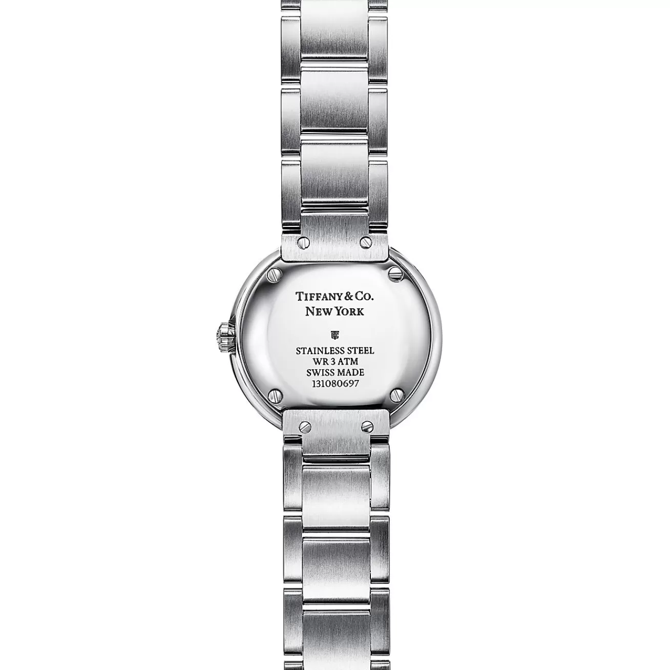 Tiffany & Co. Atlas® 24 mm watch in stainless steel with diamonds and a navy soleil dial. | ^Women Fine Watches | Women’s Watches