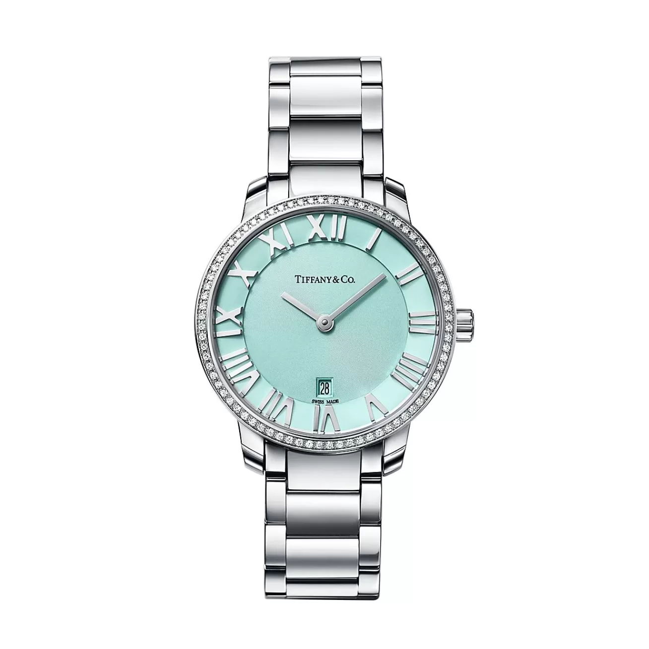 Tiffany & Co. Atlas® 2-Hand 31 mm women's watch in stainless steel with diamonds. | ^Women Fine Watches | Women’s Watches