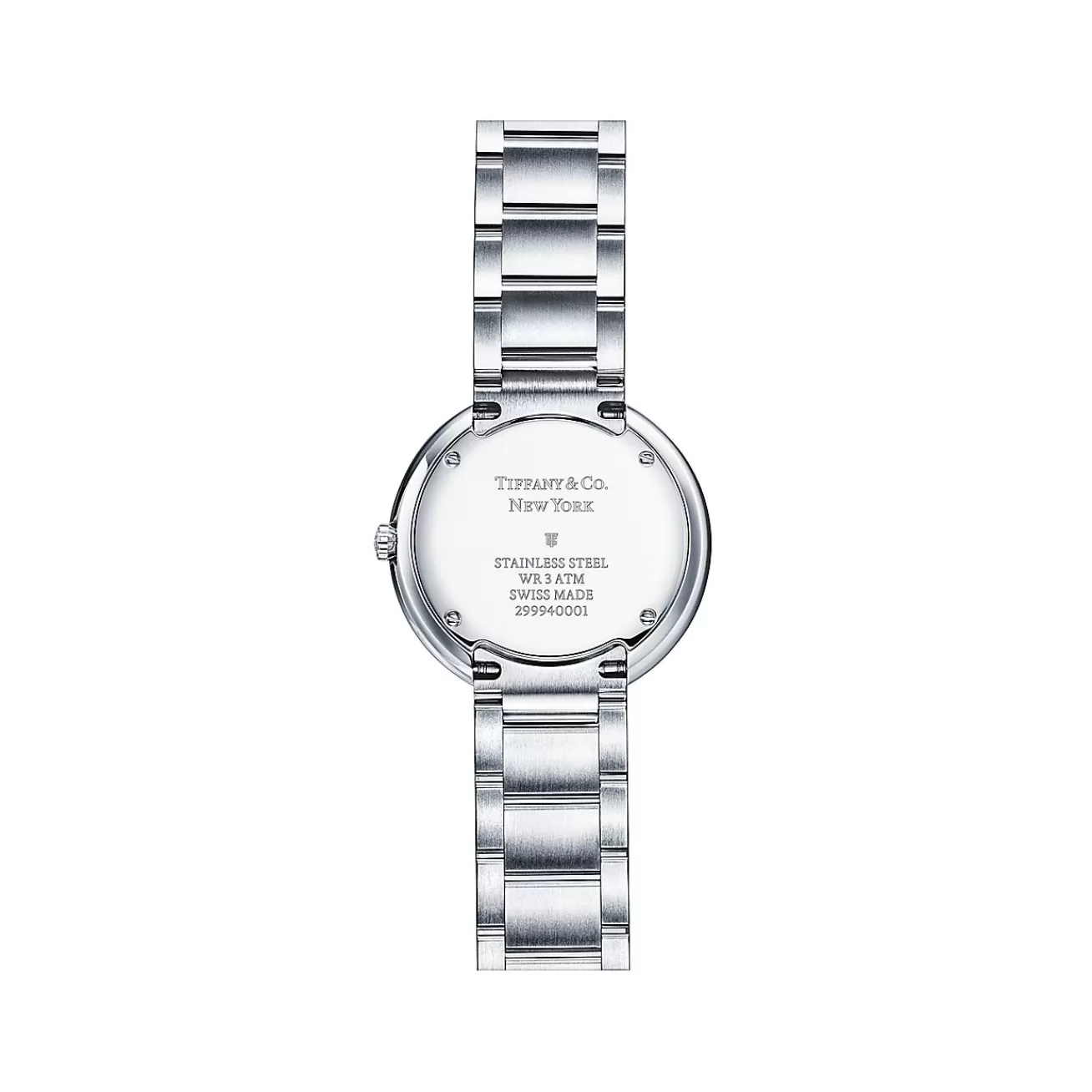 Tiffany & Co. Atlas® 34 mm Watch in Stainless Steel with Diamonds and Gray Mother-of-pearl | ^Women Fine Watches | Women’s Watches