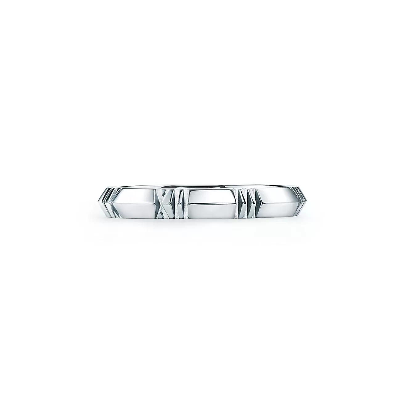 Tiffany & Co. Atlas® X Closed Narrow Ring in White Gold, 3 mm Wide | ^ Rings | Men's Jewelry