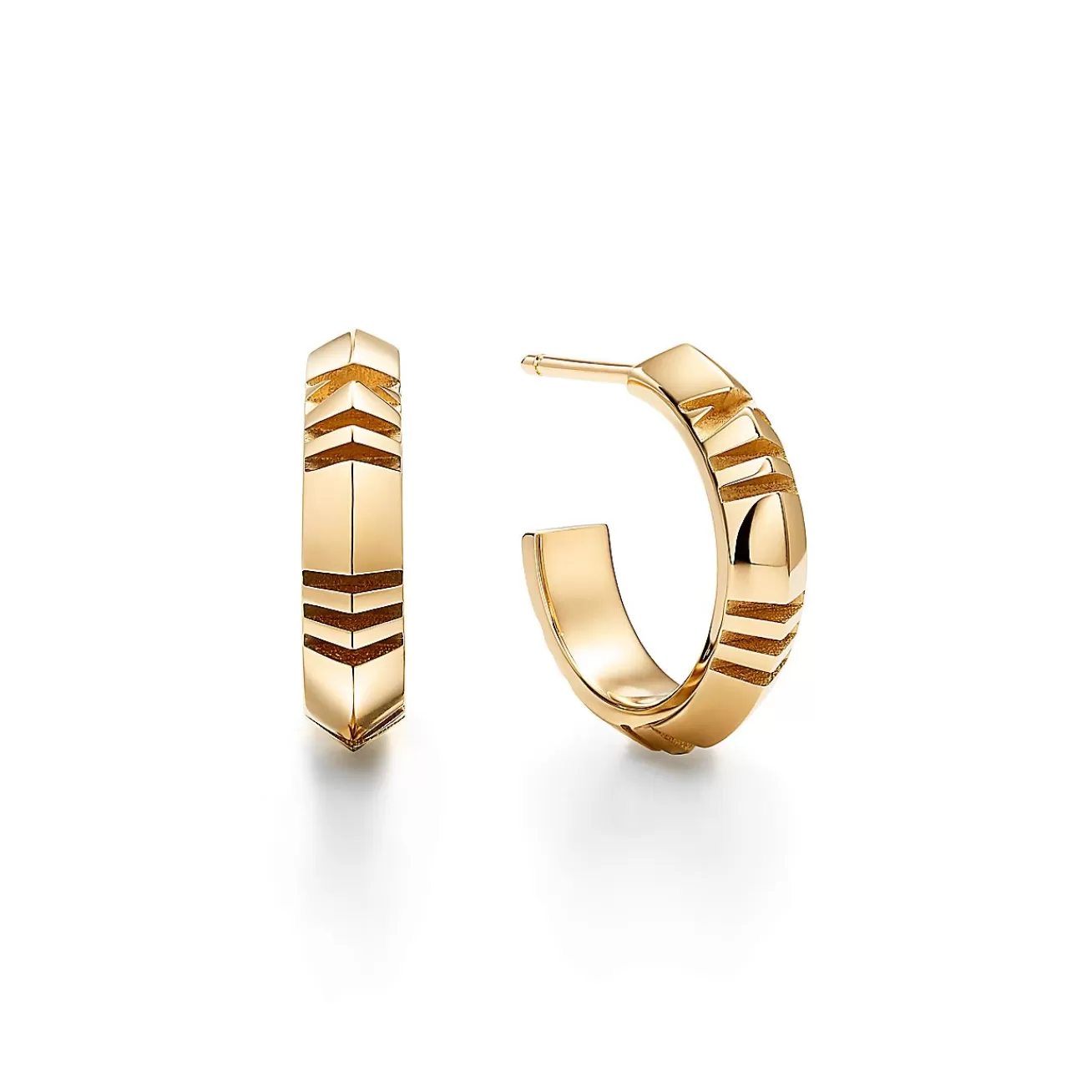 Tiffany & Co. Atlas® X Hoop Earrings in Yellow Gold, Small | ^ Earrings | Gifts for Her