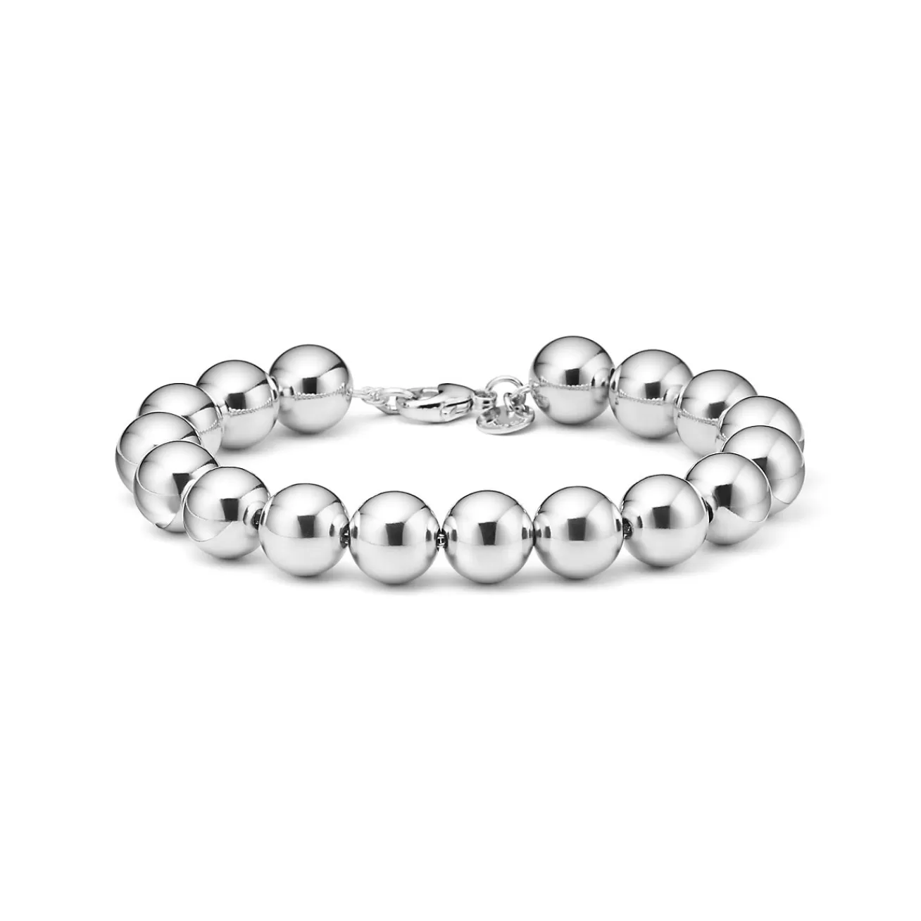 Tiffany & Co. Bead bracelet in sterling silver, 7.5" long and 10 mm. | ^ Bracelets | Men's Jewelry