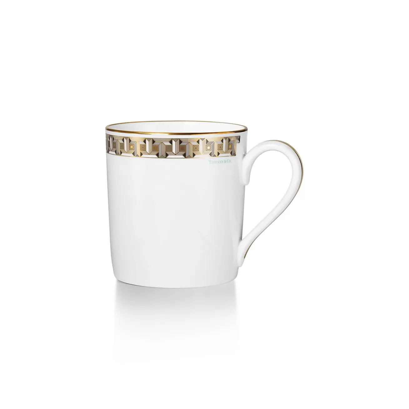 Tiffany & Co. Black Tiffany T True Mug with a Hand-painted Gold Rim | ^ Tableware | Coffee & Tea