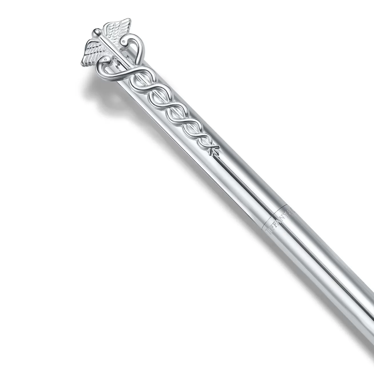 Tiffany & Co. Caduceus clip retractable ballpoint pen in sterling silver. | ^ Him | Gifts for Him