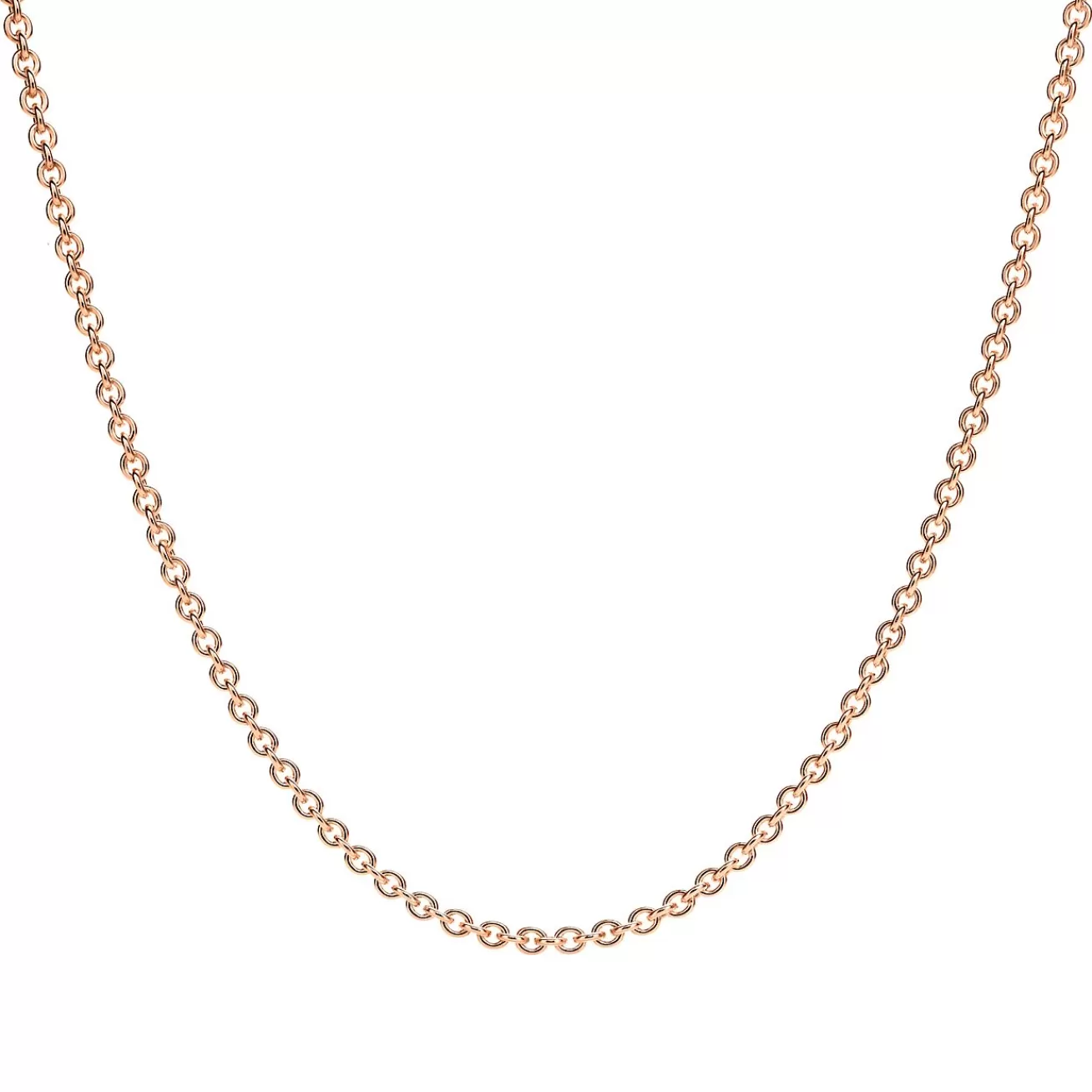 Tiffany & Co. Chain in 18k rose gold, 18" long. | ^ Necklaces & Pendants | Rose Gold Jewelry