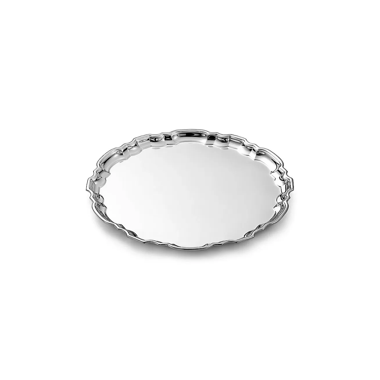 Tiffany & Co. Chippendale round tray in sterling silver. | ^ The Home | Housewarming Gifts