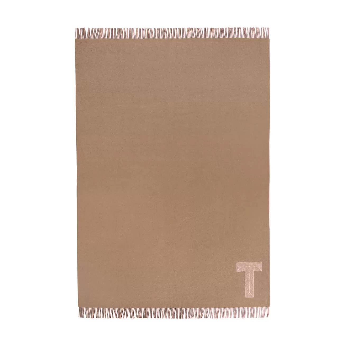 Tiffany & Co. Color Block Blanket in Beige and Morganite Pink Cashmere and Wool | ^ The Couple | Wedding Gifts