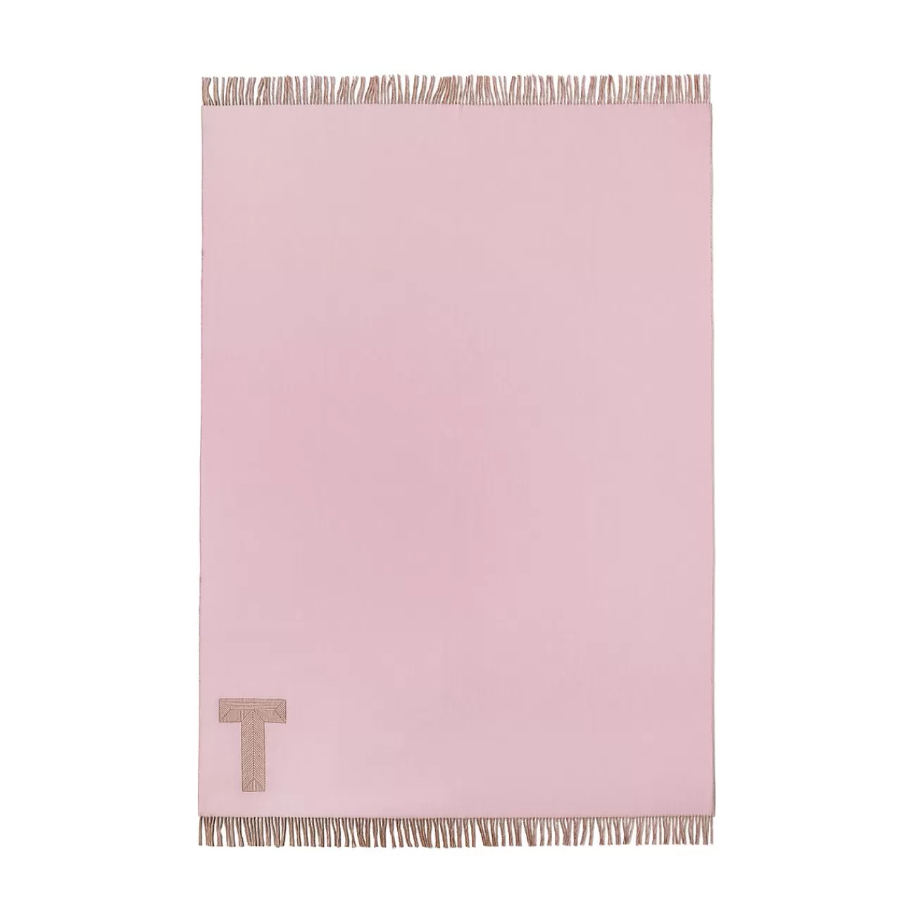Tiffany & Co. Color Block Blanket in Beige and Morganite Pink Cashmere and Wool | ^ The Couple | Wedding Gifts