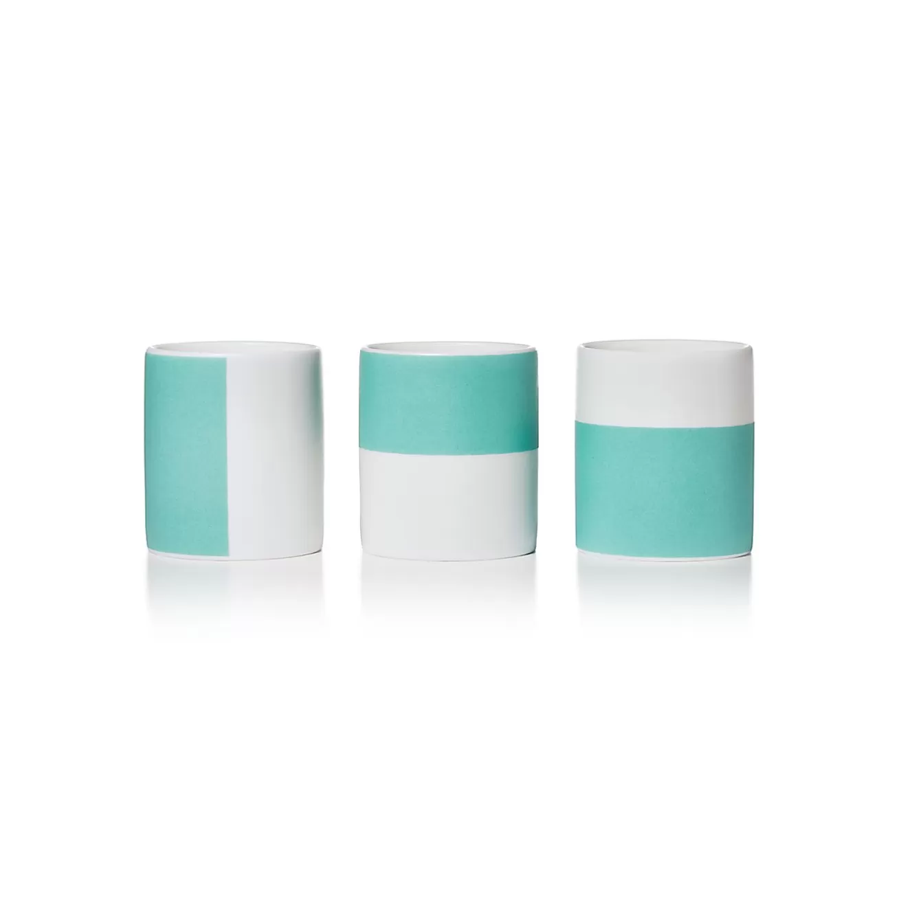 Tiffany & Co. Color Block travel candles in bone china Color Block vessels, set of three. | ^ Decor | Candles