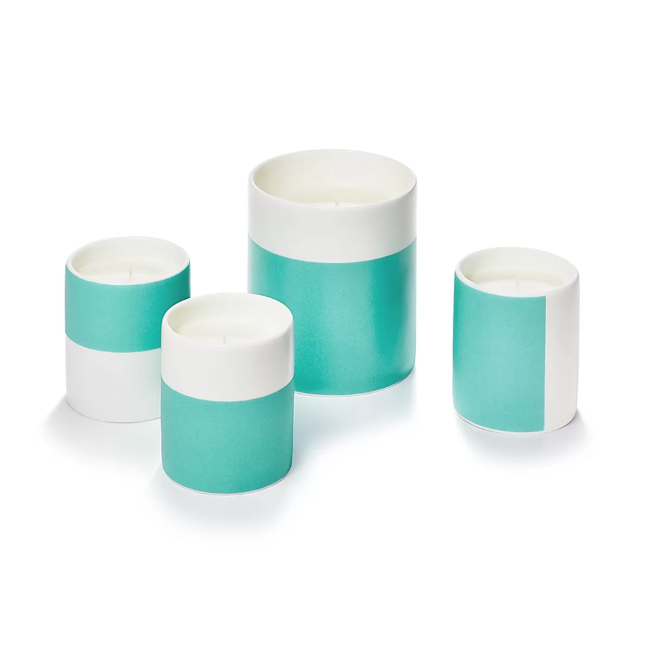 Tiffany & Co. Color Block travel candles in bone china Color Block vessels, set of three. | ^ Decor | Candles