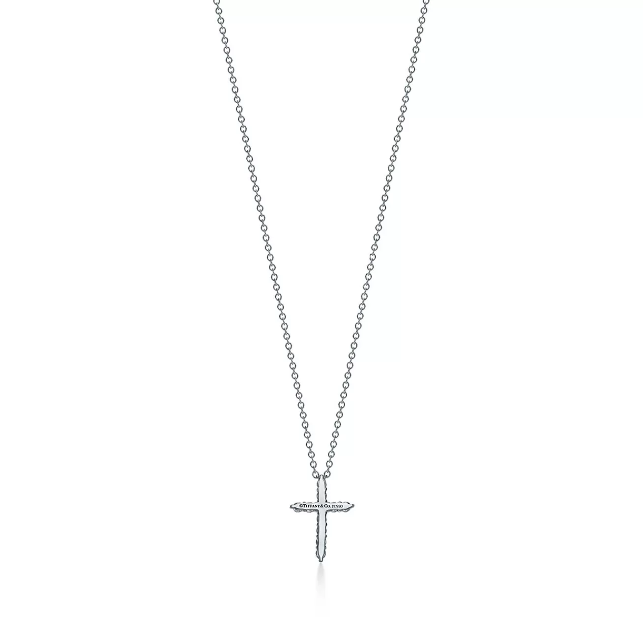 Tiffany & Co. Cross pendant in platinum with diamonds, mini. | ^ Necklaces & Pendants | Platinum Jewelry