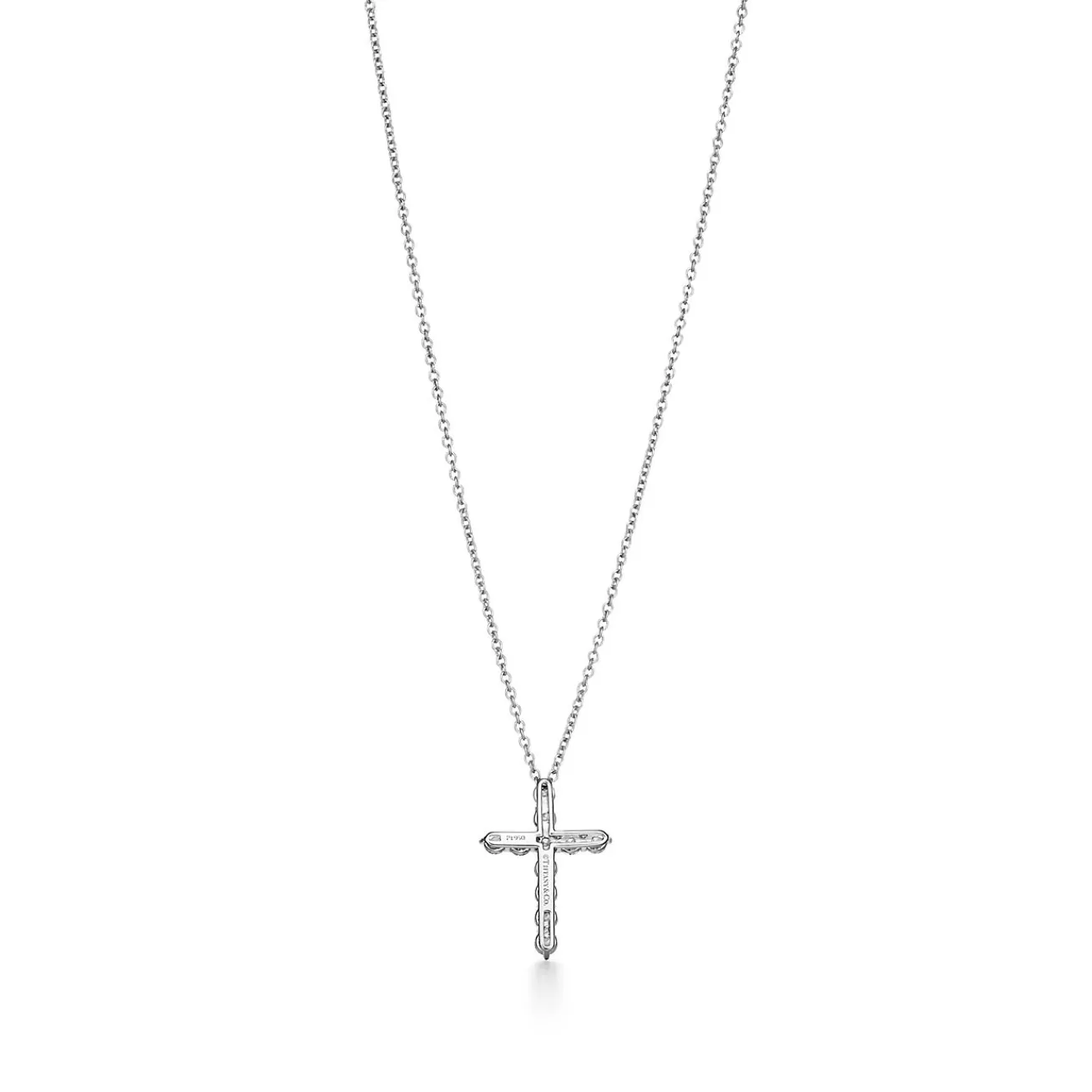 Tiffany & Co. Cross pendant in platinum with diamonds, small. | ^ Necklaces & Pendants | Platinum Jewelry