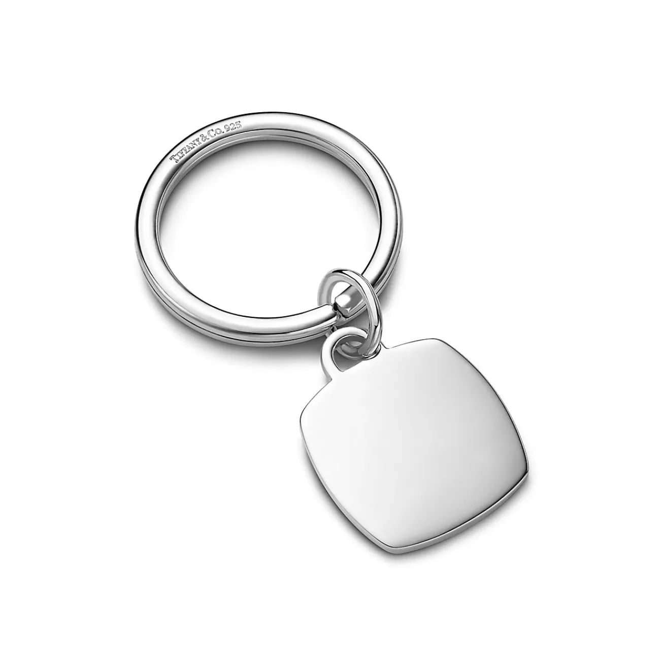 Tiffany & Co. Cushion tag key ring in sterling silver. | ^ Key Rings