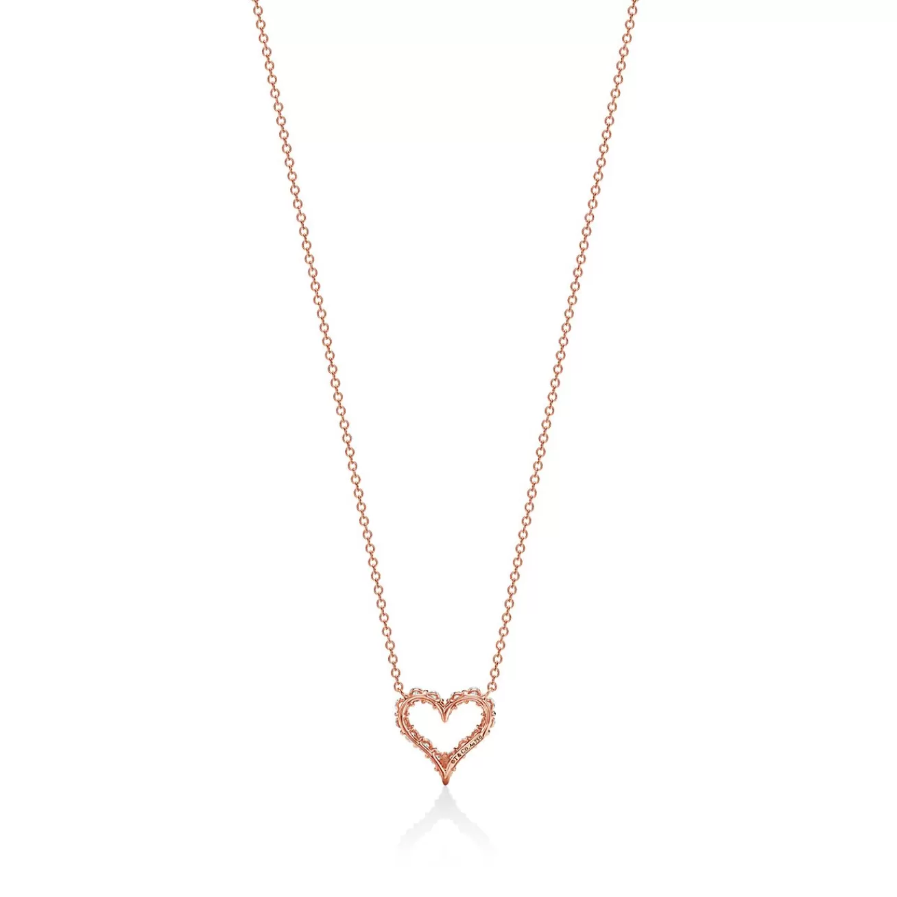 Tiffany & Co. Diamond heart pendant in 18k rose gold, mini. | ^ Necklaces & Pendants | Rose Gold Jewelry