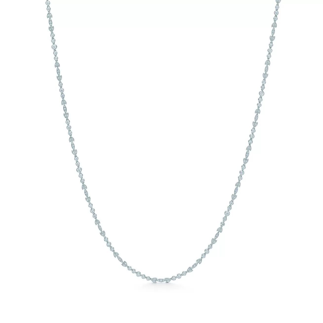 Tiffany & Co. Diamond laurel necklace in platinum. | ^ Platinum Jewelry | Diamond Jewelry