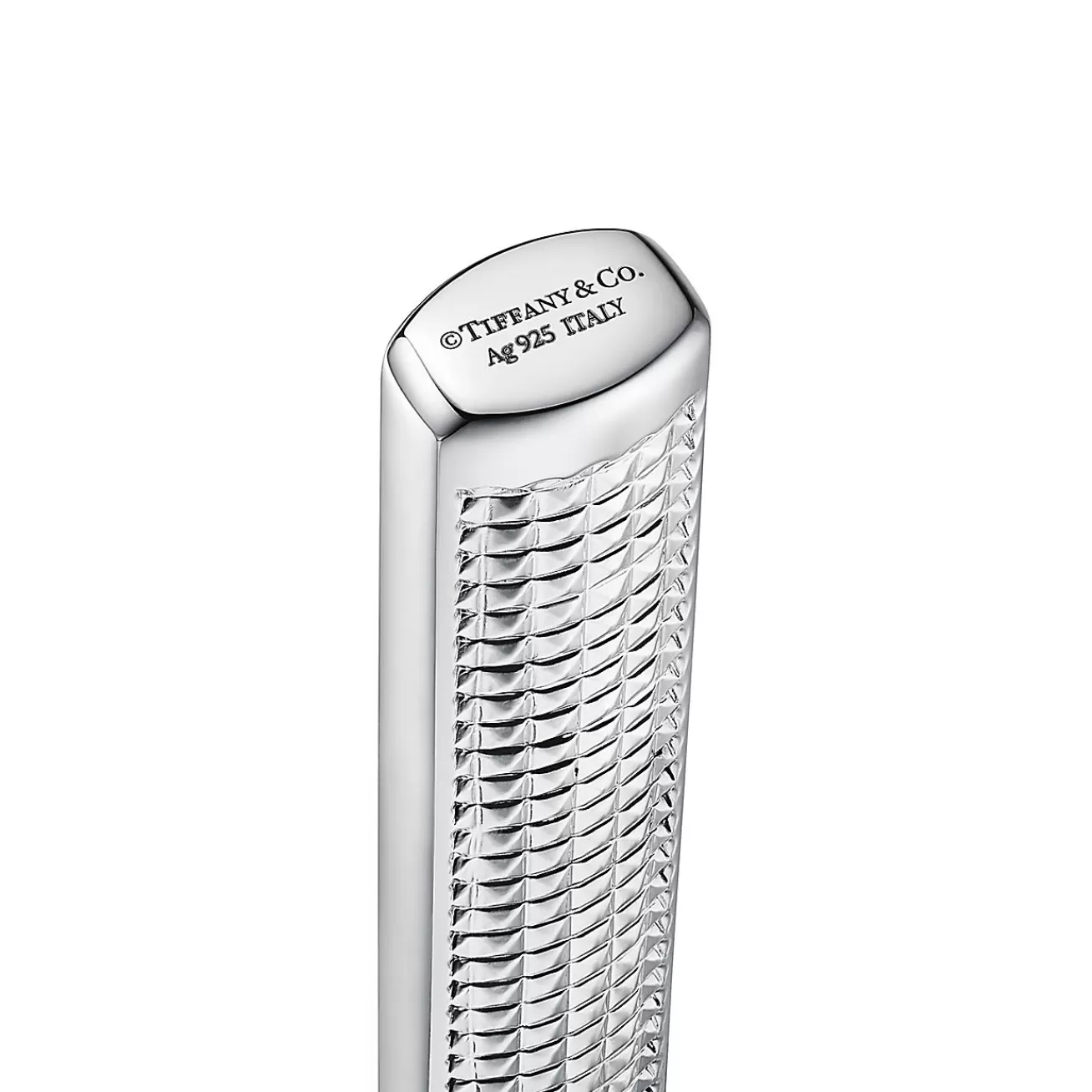 Tiffany & Co. Diamond Point bottle opener in sterling silver and stainless steel. | ^ The Couple | Wedding Gifts