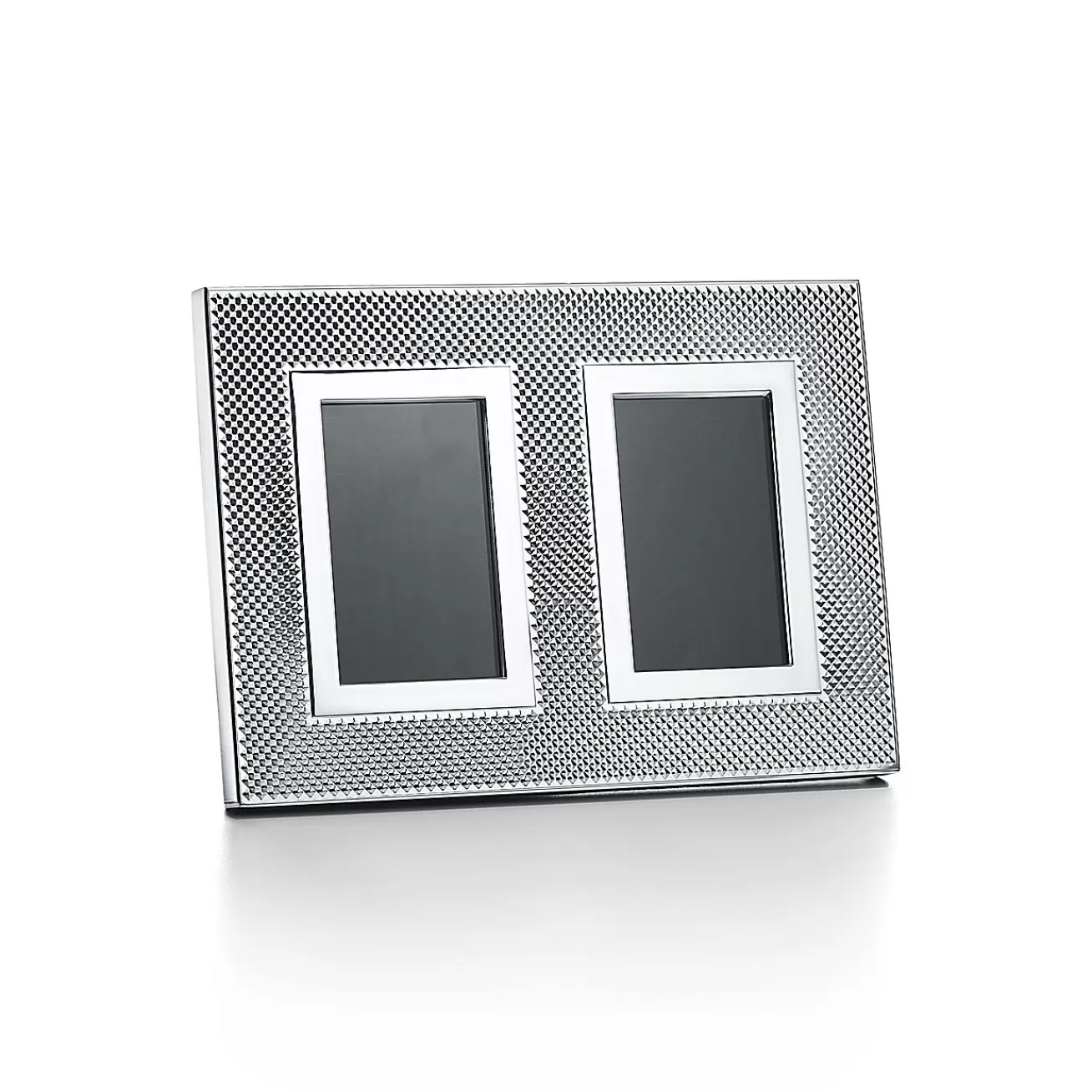 Tiffany & Co. Diamond Point dual rectangular frame in sterling silver. | ^ The Home | Housewarming Gifts