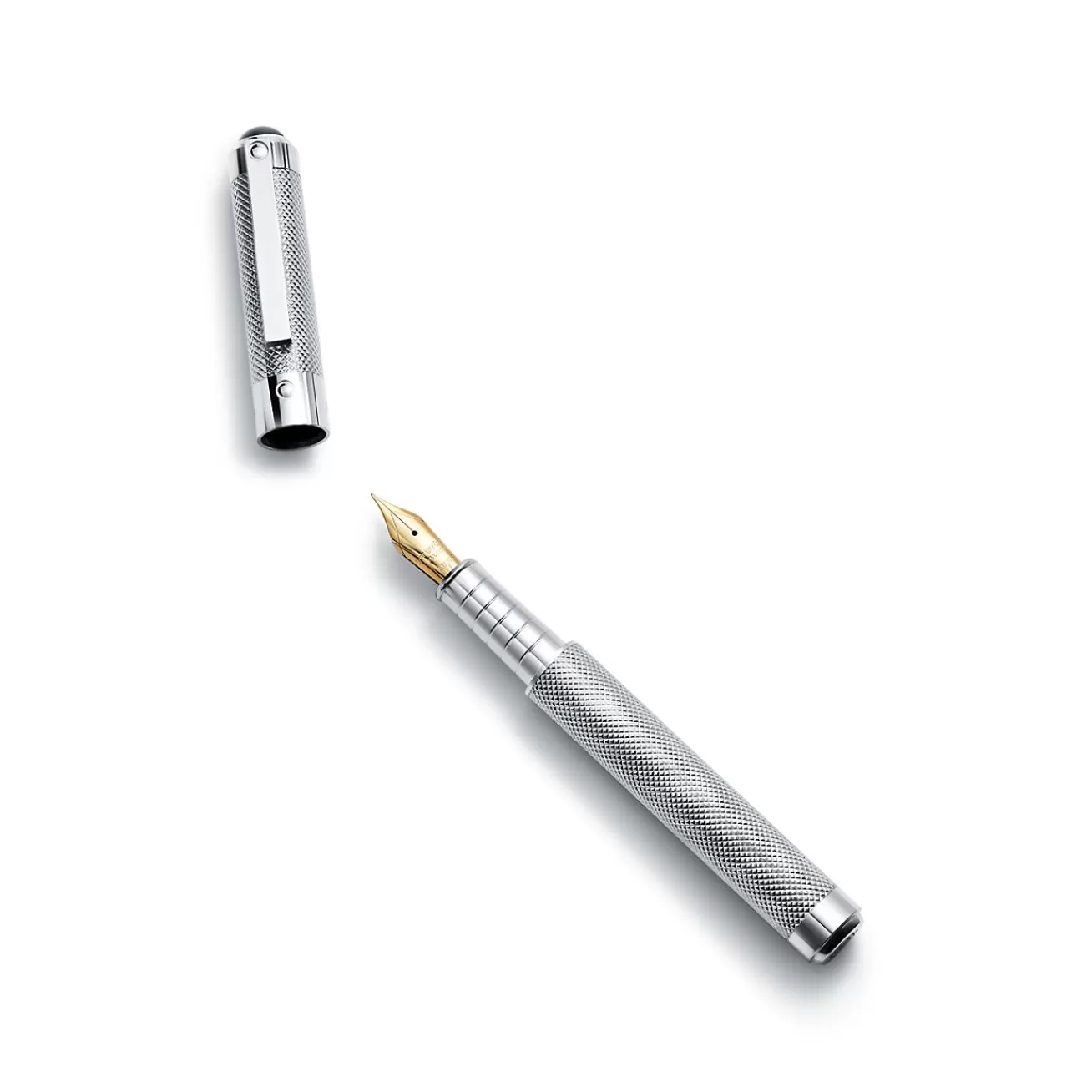 Tiffany & Co. Diamond Point fountain pen in sterling silver with a black onyx cabochon. | ^ Him | Gifts for Him