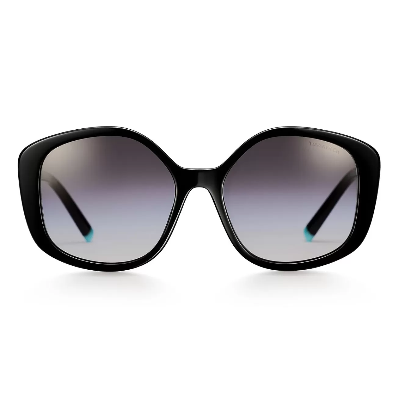Tiffany & Co. Diamond Point Sunglasses in Black Acetate with Gradient Gray Lenses | ^ Sunglasses