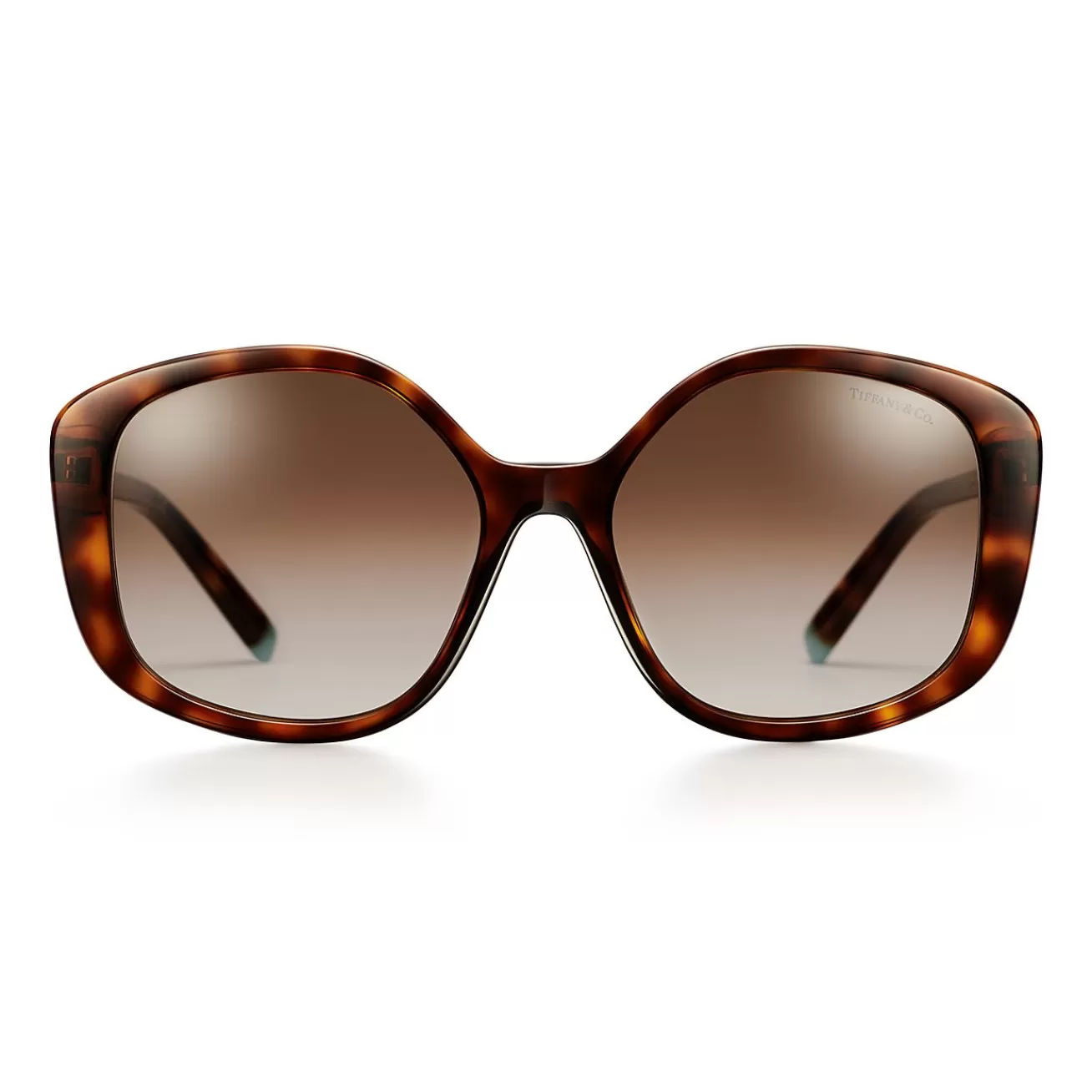 Tiffany & Co. Diamond Point Sunglasses in Tortoise Acetate with Gradient Brown Lenses | ^ Sunglasses