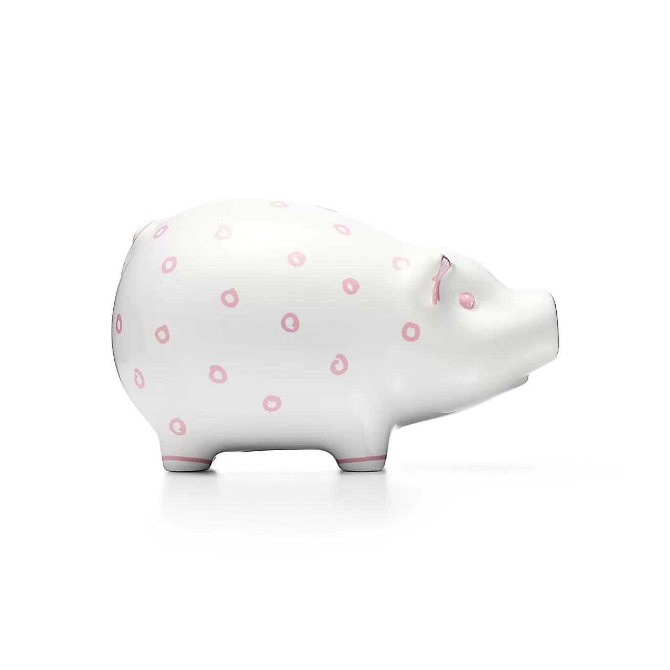 Tiffany & Co. Dot piggy bank in earthenware with pink accents. | ^ Baby | Baby