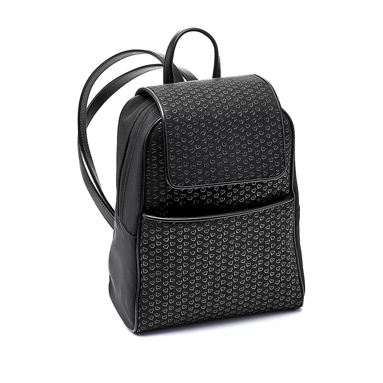 Tiffany & Co. Elsa Peretti® backpack in black leather with lacquered Open Hearts. | ^Women Elsa Peretti® | Bags