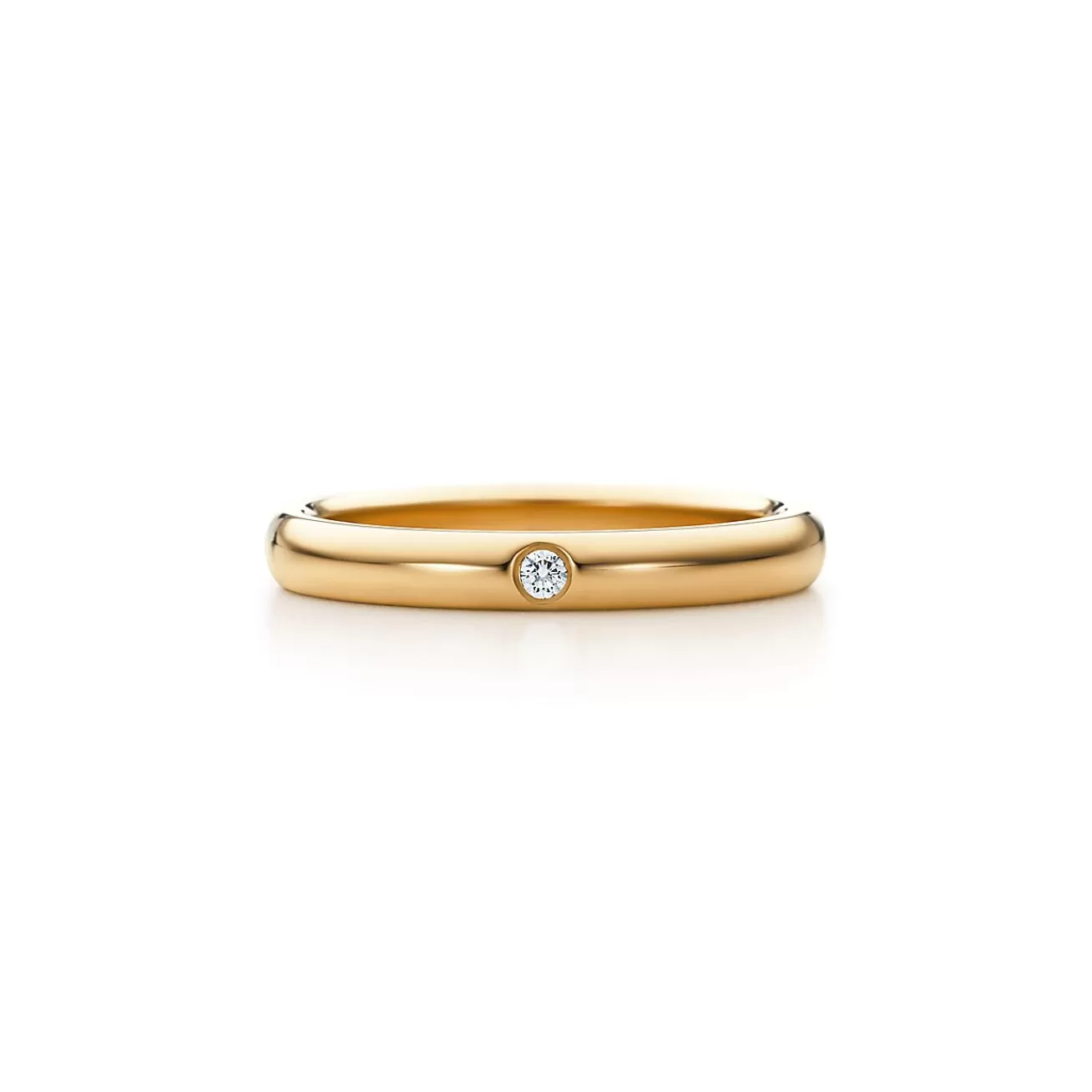 Tiffany & Co. Elsa Peretti® band ring with a diamond in 18k gold. | ^Women Rings | Stacking Rings