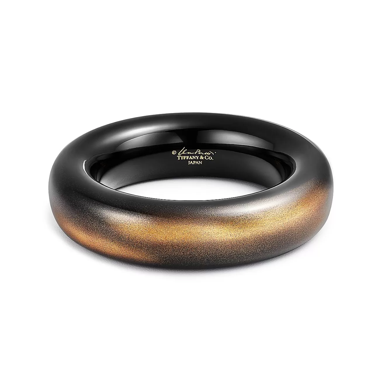 Tiffany & Co. Elsa Peretti® bangle in black and gold lacquer over Japanese hardwood, medium. | ^ Bracelets | Elsa Peretti®