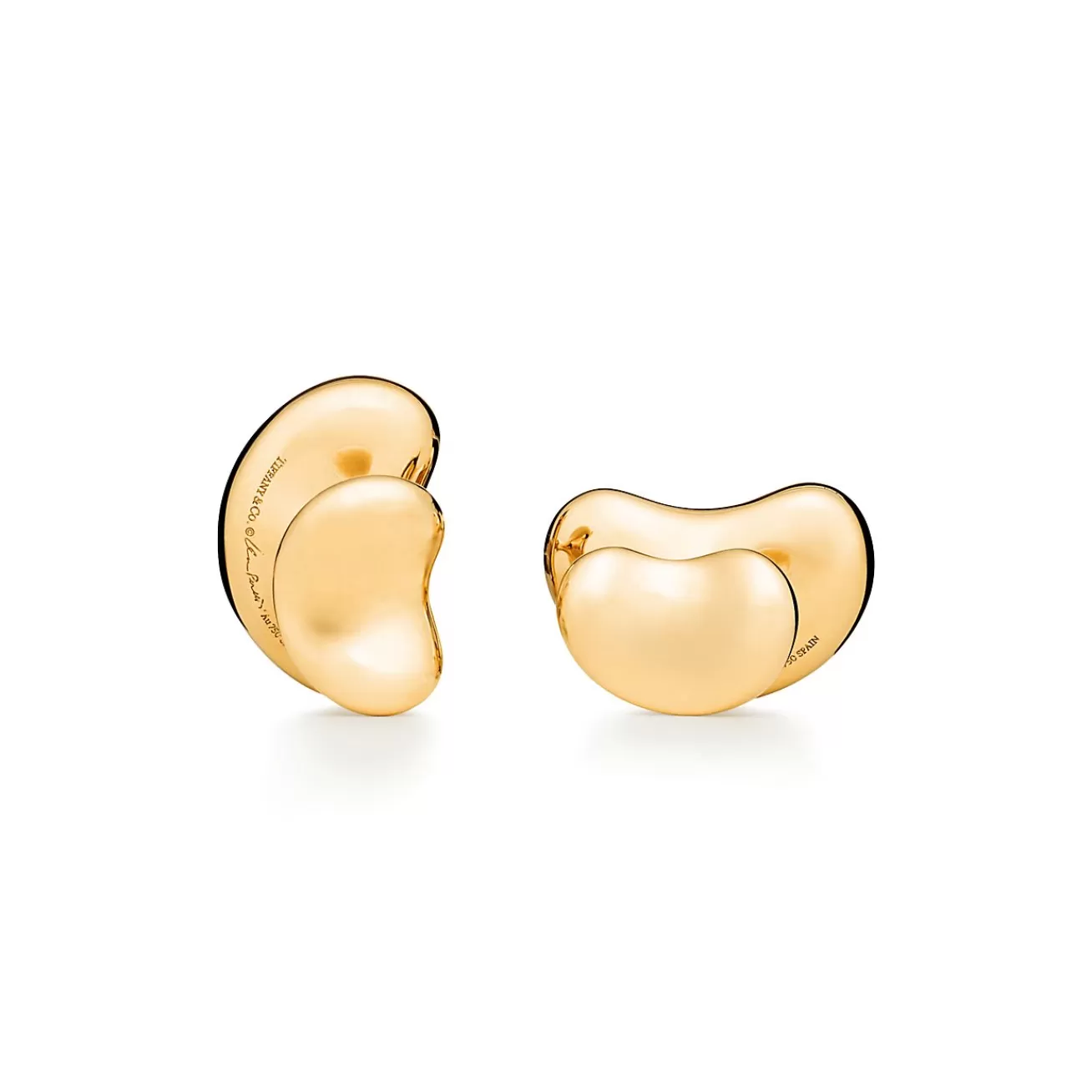 Tiffany & Co. Elsa Peretti® Bean® design Cuff Links in Yellow Gold, 18 mm | ^ Elsa Peretti® | Him