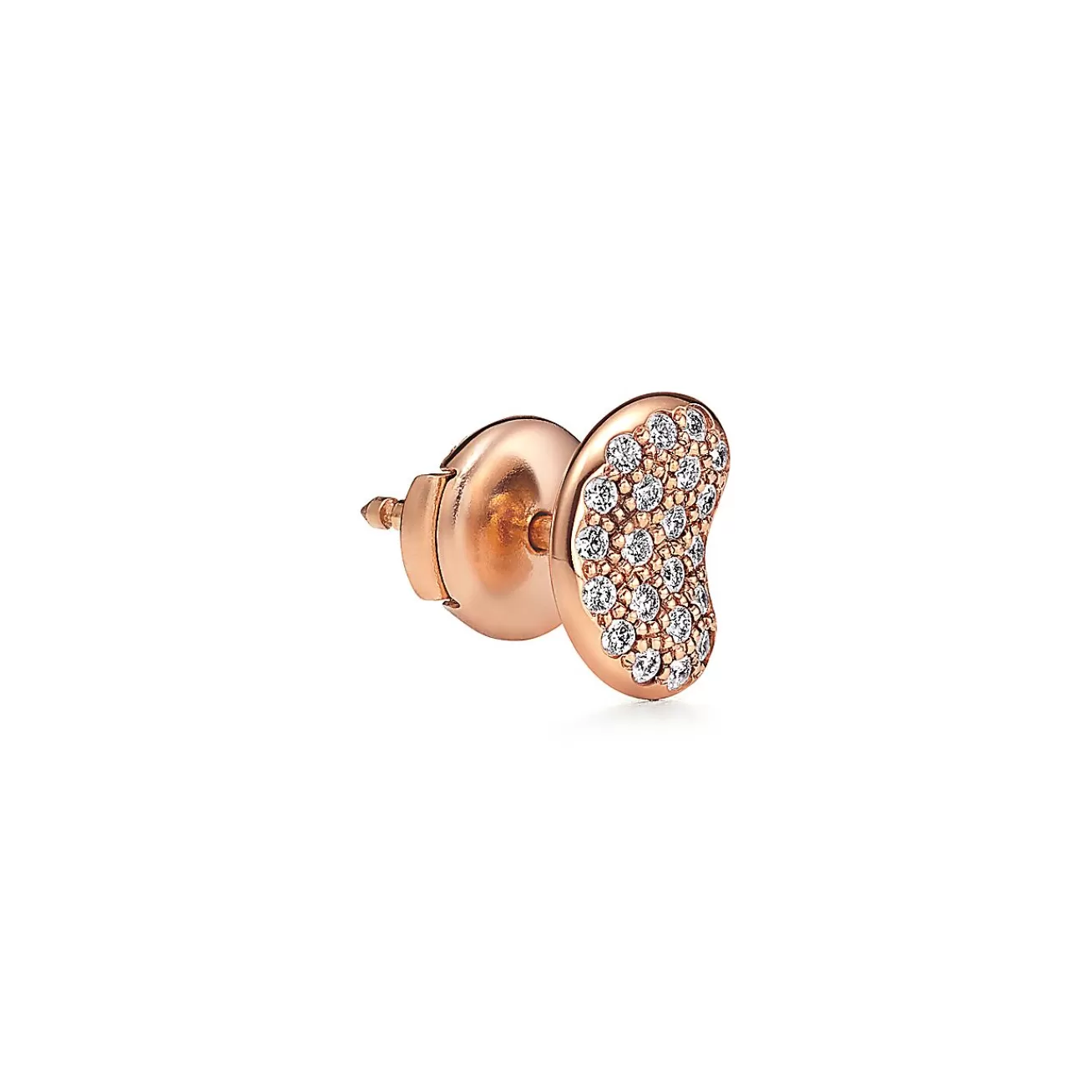 Tiffany & Co. Elsa Peretti® Bean® design Earrings in Rose Gold with Diamonds, 9 mm | ^ Earrings | Rose Gold Jewelry