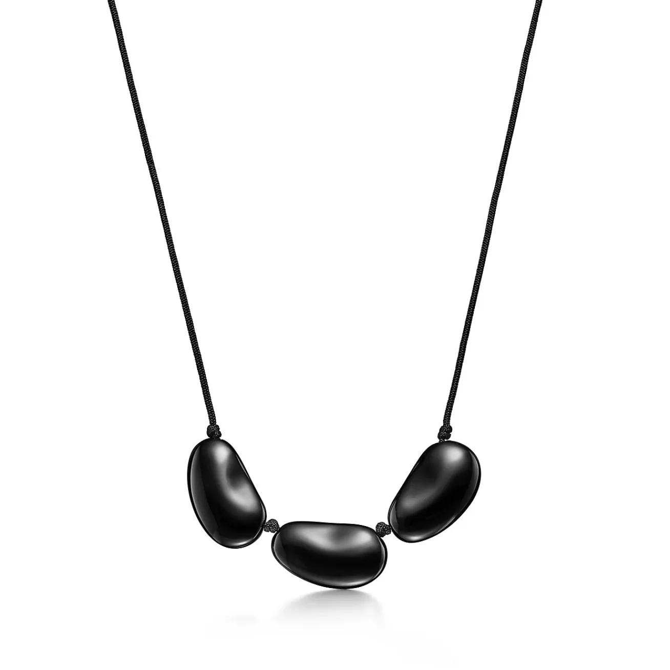 Tiffany & Co. Elsa Peretti® Bean® design Necklace in Black Lacquer over Japanese Hardwood | ^ Necklaces & Pendants | Elsa Peretti®