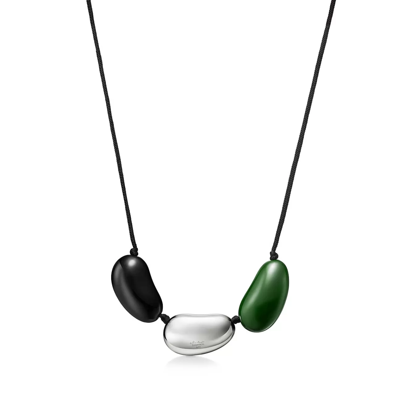 Tiffany & Co. Elsa Peretti® Bean® design Necklace in Silver and Lacquer over Japanese Hardwood | ^ Necklaces & Pendants | New Jewelry