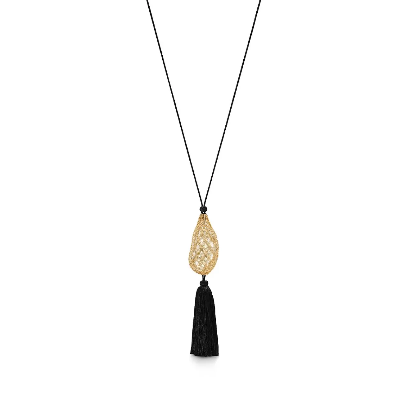 Tiffany & Co. Elsa Peretti® Bean® design Necklace of Rock Crystal with Yellow Gold | ^ Necklaces & Pendants | Gold Jewelry