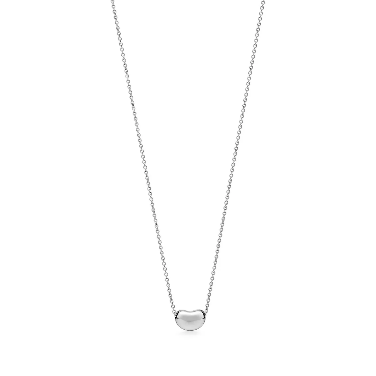 Tiffany & Co. Elsa Peretti® Bean® design Pendant in Platinum with Diamonds, 9 mm | ^ Necklaces & Pendants | Platinum Jewelry
