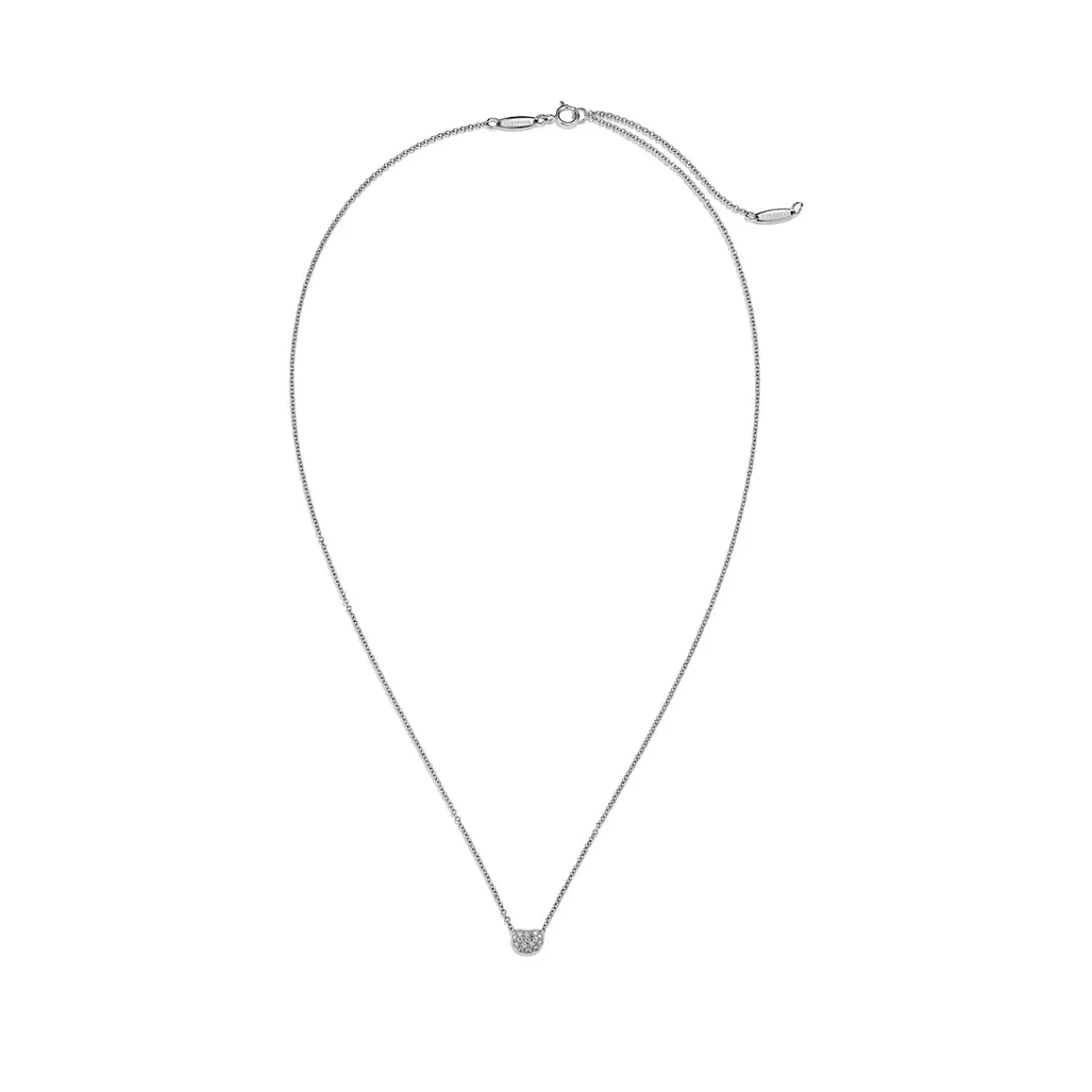 Tiffany & Co. Elsa Peretti® Bean® design Pendant in Platinum with Diamonds | ^ Necklaces & Pendants | Dainty Jewelry