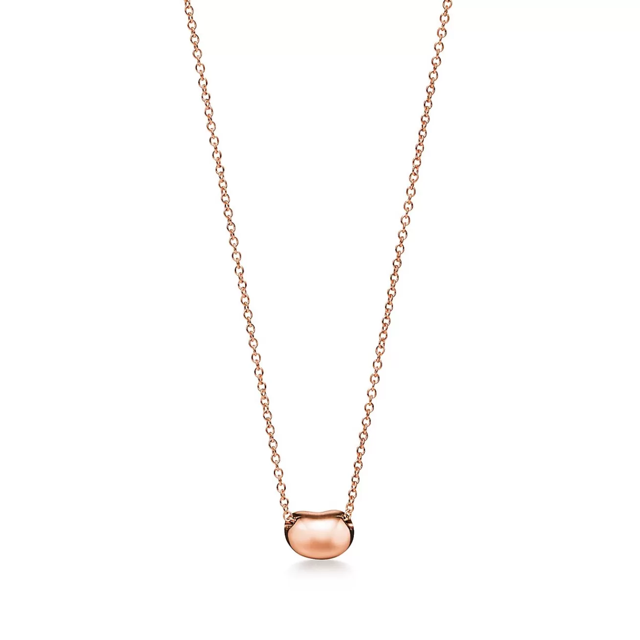 Tiffany & Co. Elsa Peretti® Bean® design Pendant in Rose Gold with Pavé Diamonds, 6.5 mm | ^ Necklaces & Pendants | Rose Gold Jewelry