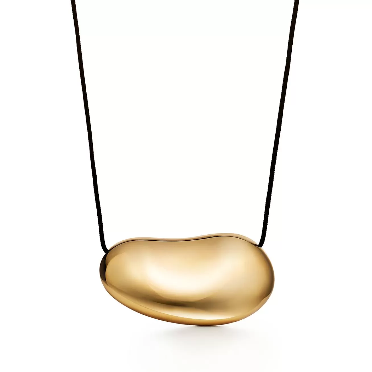 Tiffany & Co. Elsa Peretti® Bean® design Pendant in Yellow Gold, 50 mm | ^ Necklaces & Pendants | Gold Jewelry