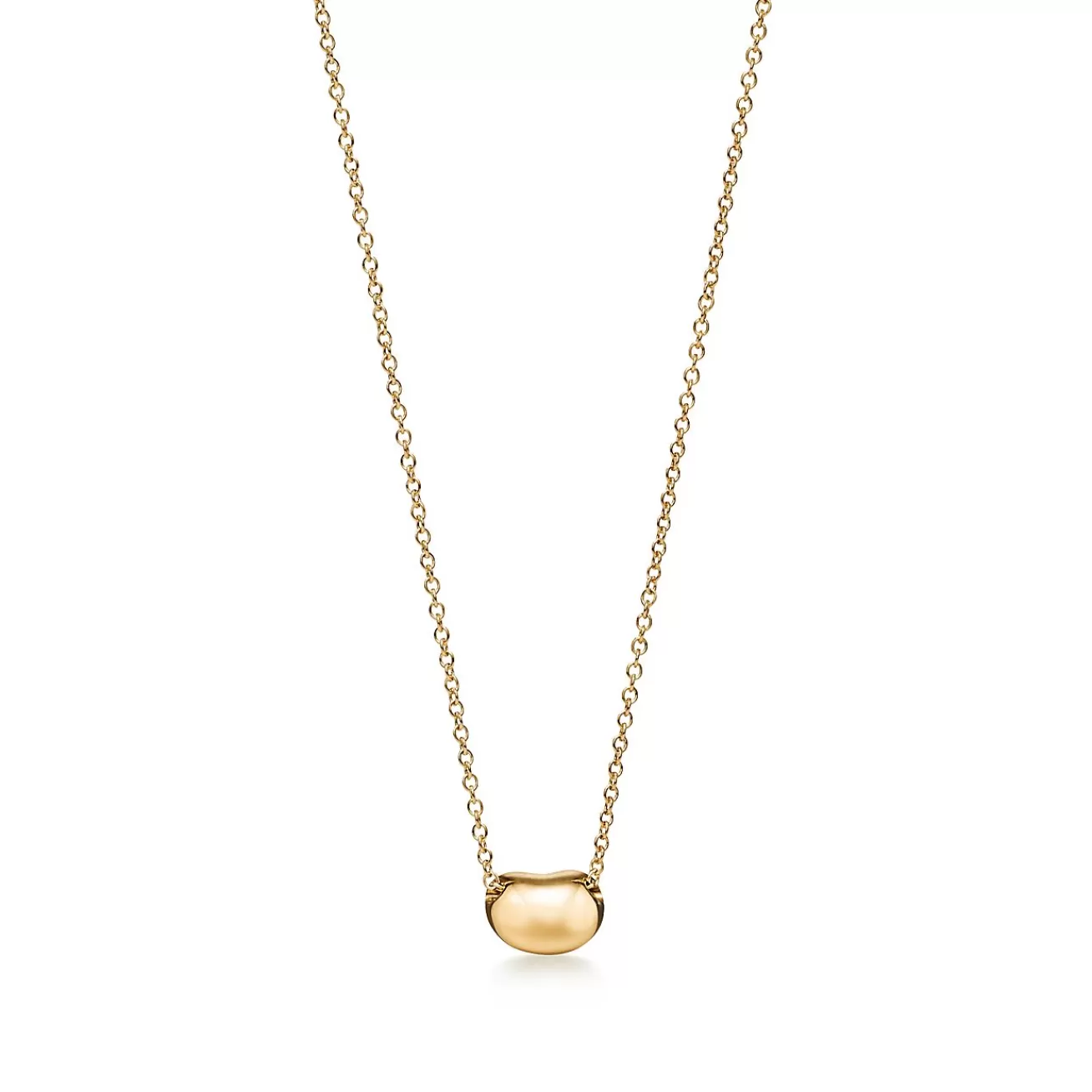 Tiffany & Co. Elsa Peretti® Bean® design Pendant in Yellow Gold with Pavé Diamonds, 6.5 mm | ^ Necklaces & Pendants | Gold Jewelry