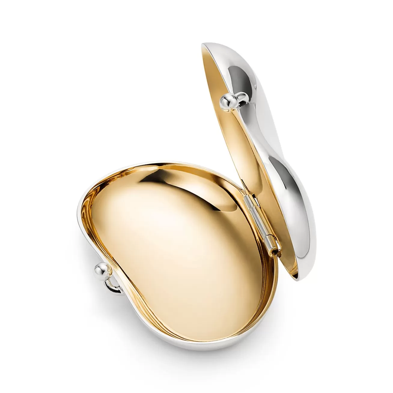 Tiffany & Co. Elsa Peretti® Bean® design Pillbox in Sterling Silver and Yellow Gold | ^ The Home | Housewarming Gifts
