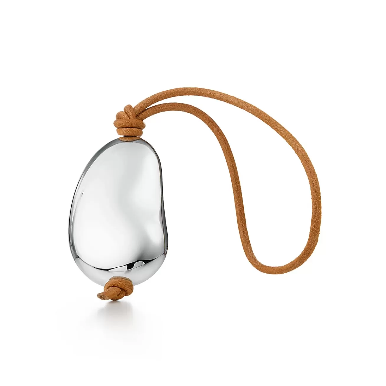 Tiffany & Co. Elsa Peretti® Bean® key ring in sterling silver with leather. | ^ Key Rings | Accessories