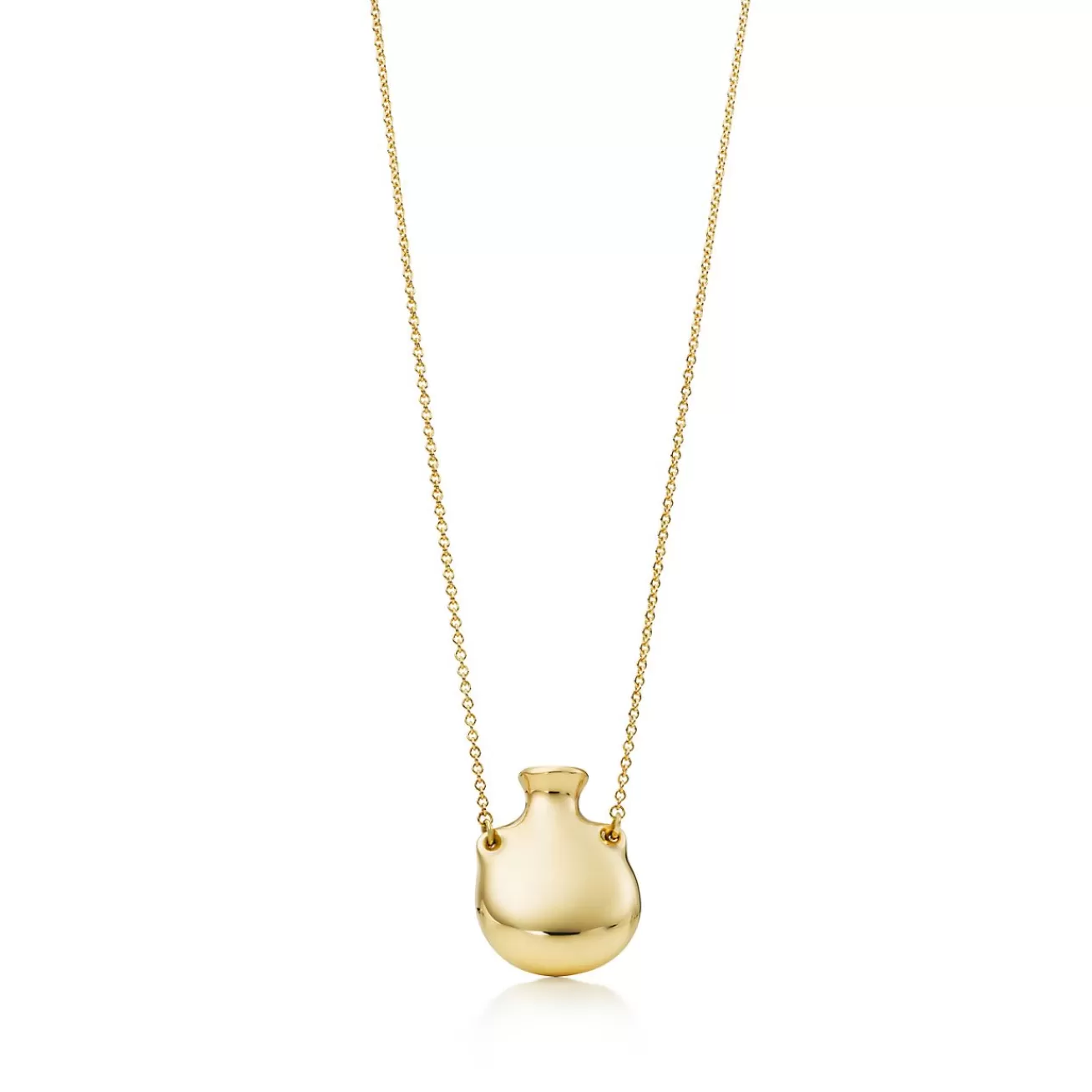 Tiffany & Co. Elsa Peretti® Bottle open bottle pendant in 18k gold, small. | ^ Necklaces & Pendants | Gold Jewelry