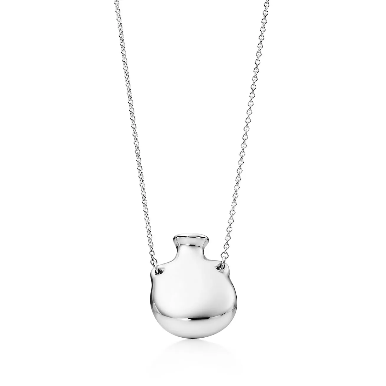 Tiffany & Co. Elsa Peretti® Bottle open bottle pendant in sterling silver, small. | ^ Necklaces & Pendants | Sterling Silver Jewelry