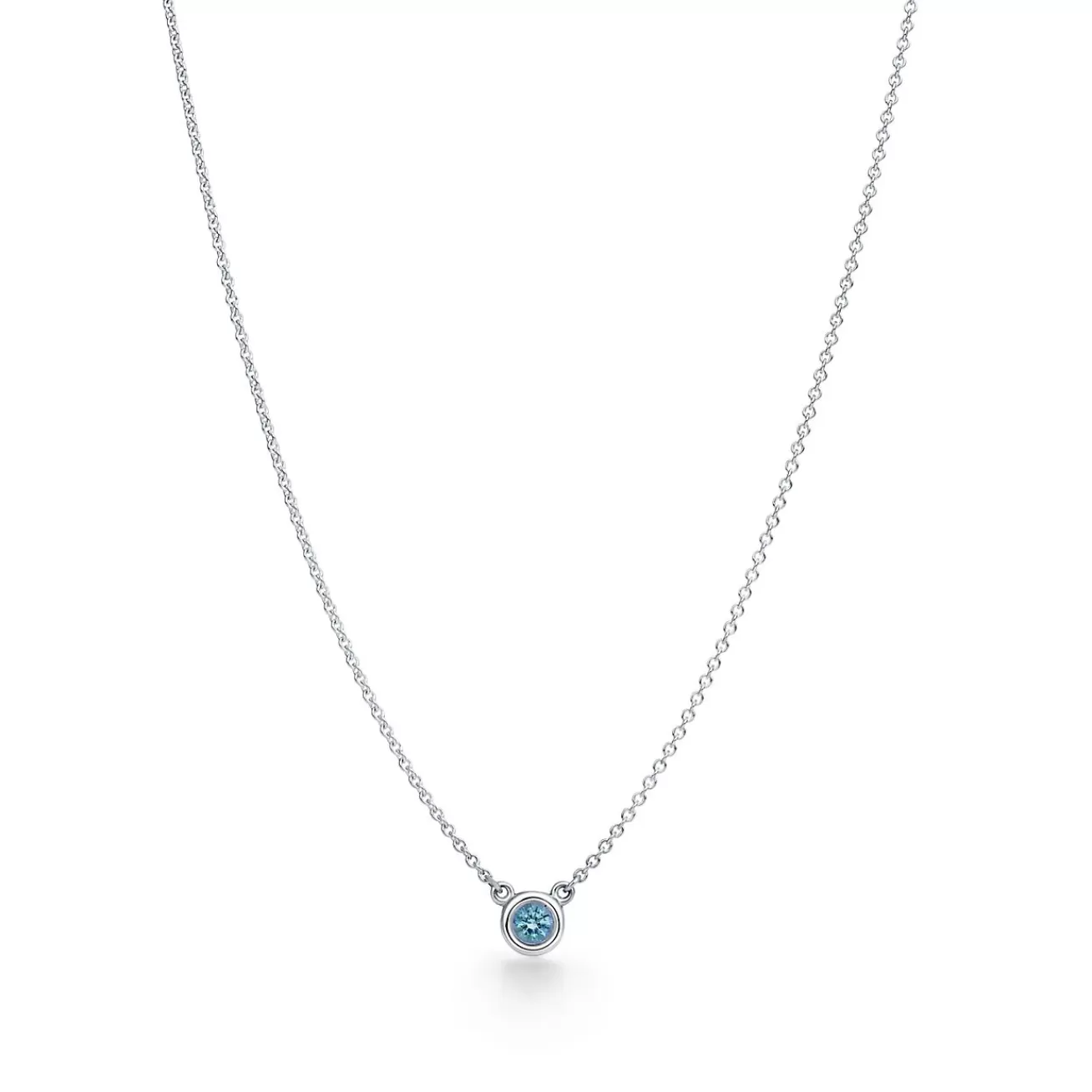 Tiffany & Co. Elsa Peretti® Color by the Yard Aquamarine Pendant in Silver | ^ Necklaces & Pendants | Gifts for Her