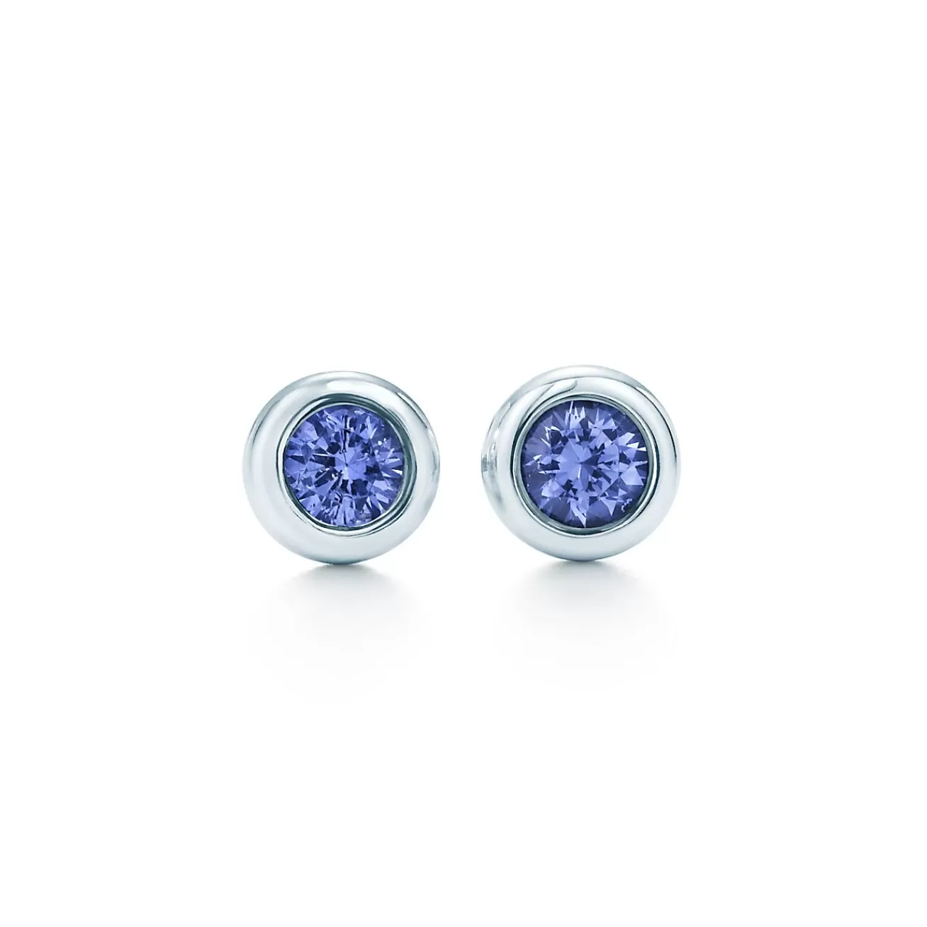Tiffany & Co. Elsa Peretti® Color by the Yard earrings in sterling silver with tanzanites. | ^ Earrings | Sterling Silver Jewelry