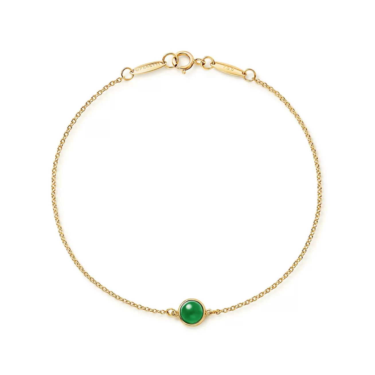 Tiffany & Co. Elsa Peretti® Color by the Yard Green Jade Bracelet in Yellow Gold | ^ Bracelets | Gold Jewelry