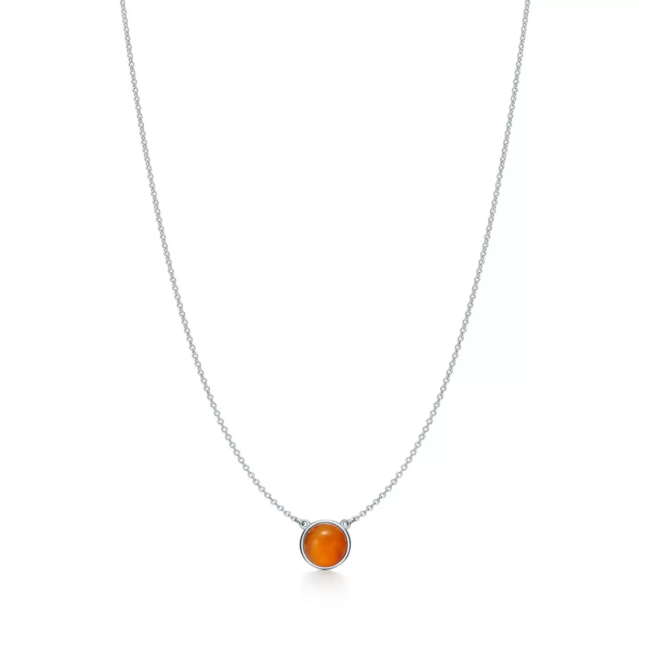 Tiffany & Co. Elsa Peretti® Color by the Yard Orange Chalcedony Pendant in Silver | ^ Necklaces & Pendants | Sterling Silver Jewelry
