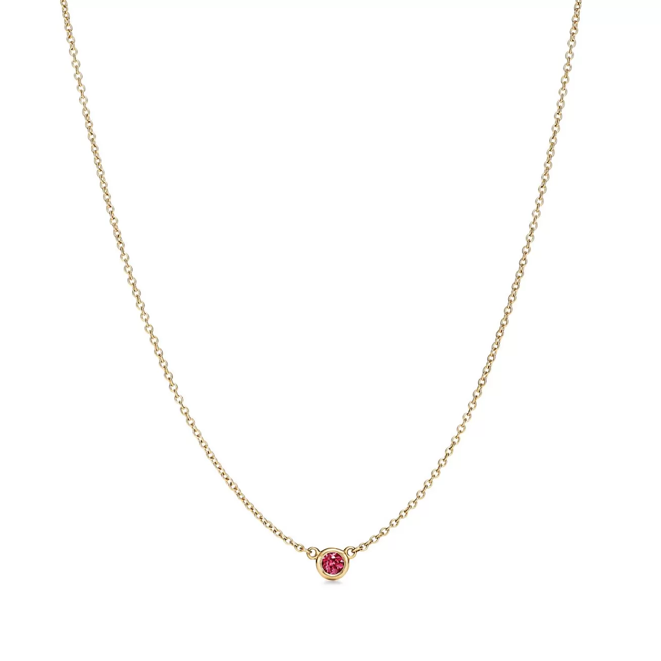 Tiffany & Co. Elsa Peretti® Color by the Yard Pendant in Yellow Gold with a Ruby | ^ Necklaces & Pendants | Gifts for Her