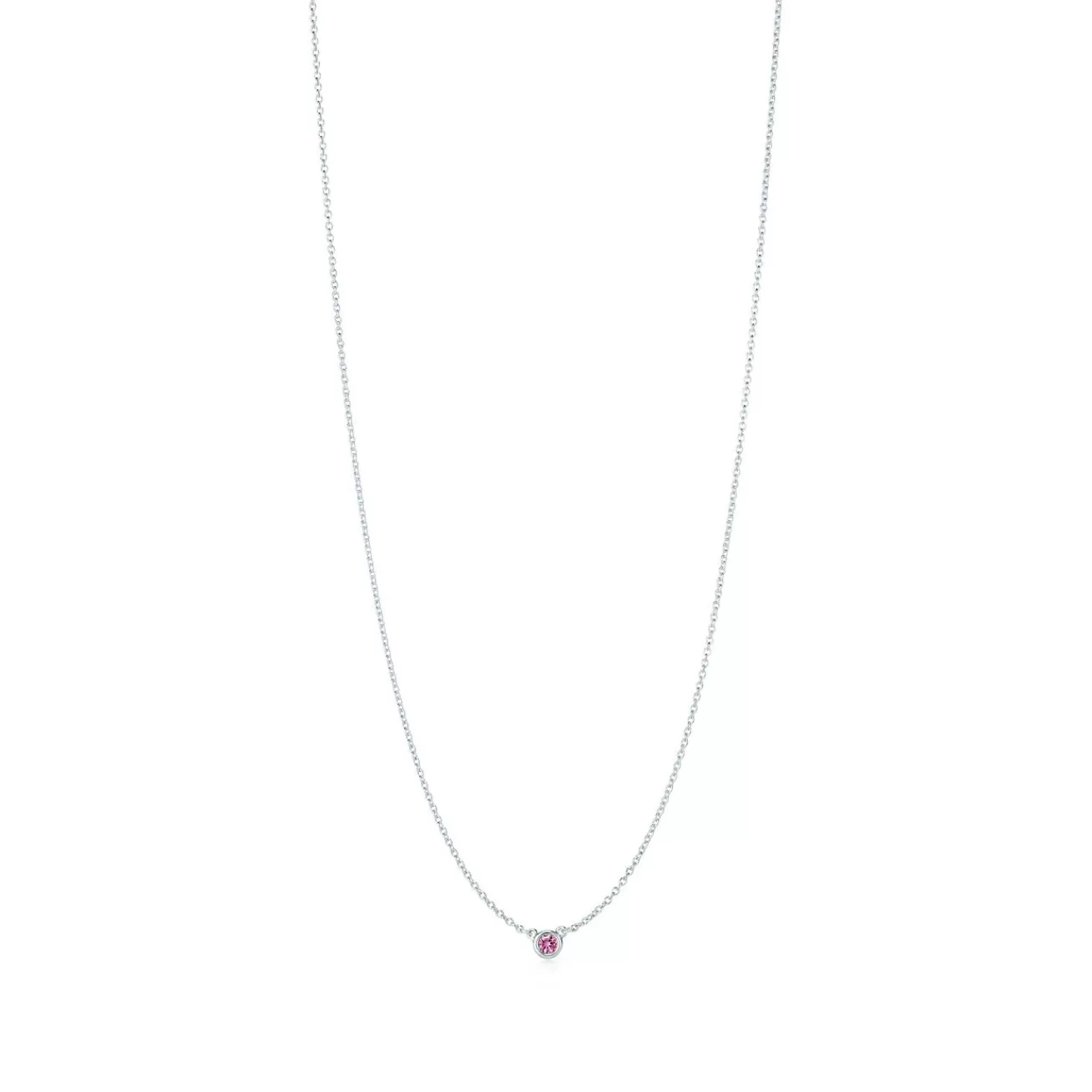 Tiffany & Co. Elsa Peretti® Color by the Yard Pink Sapphire Pendant in Silver | ^ Necklaces & Pendants | Sterling Silver Jewelry