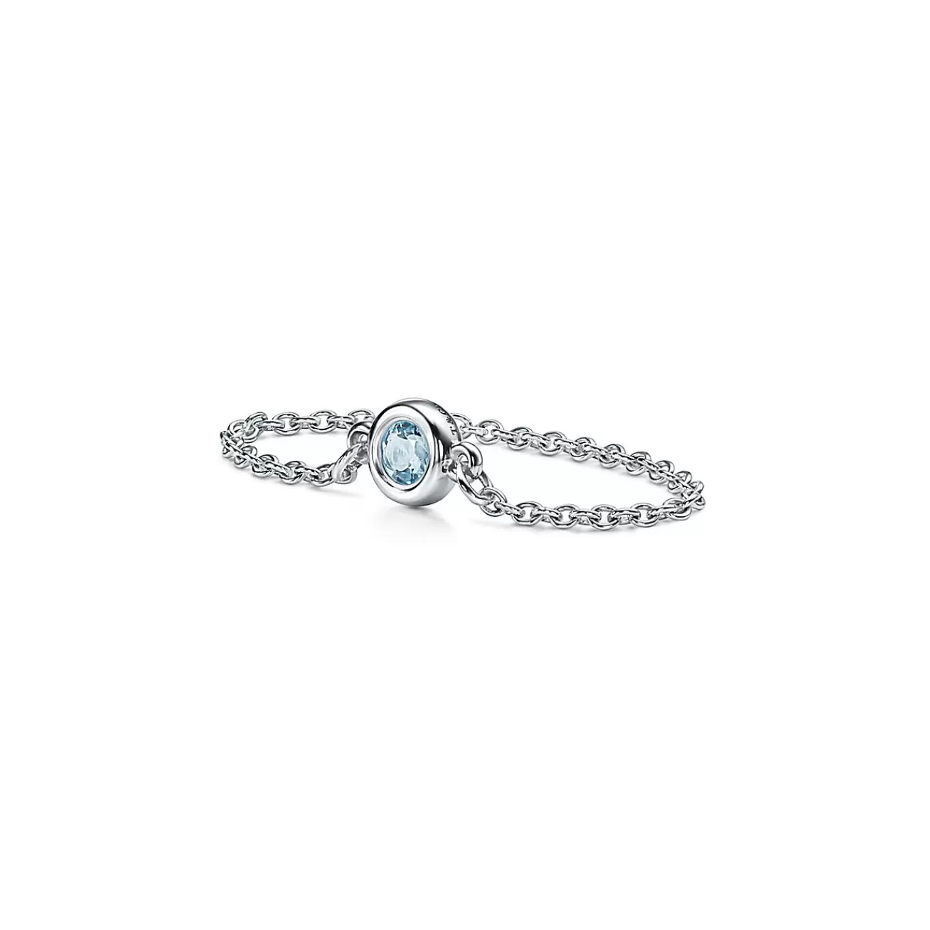 Tiffany & Co. Elsa Peretti® Color by the Yard Ring in Silver with an Aquamarine | ^ Rings | Sterling Silver Jewelry